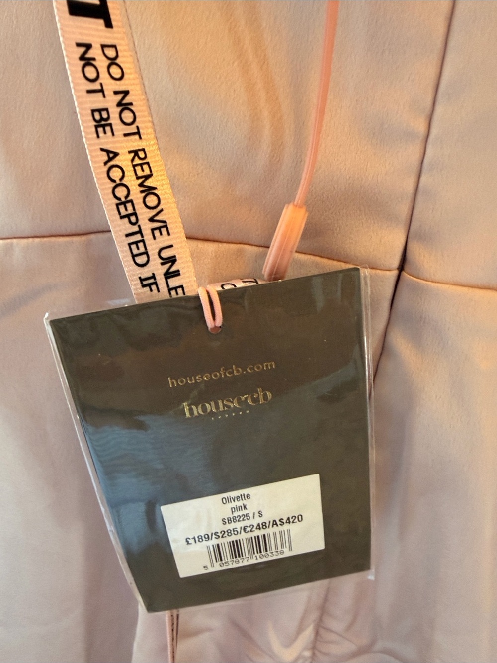 House of CB Pink Satin Slip Dress - Picture 4 of 4